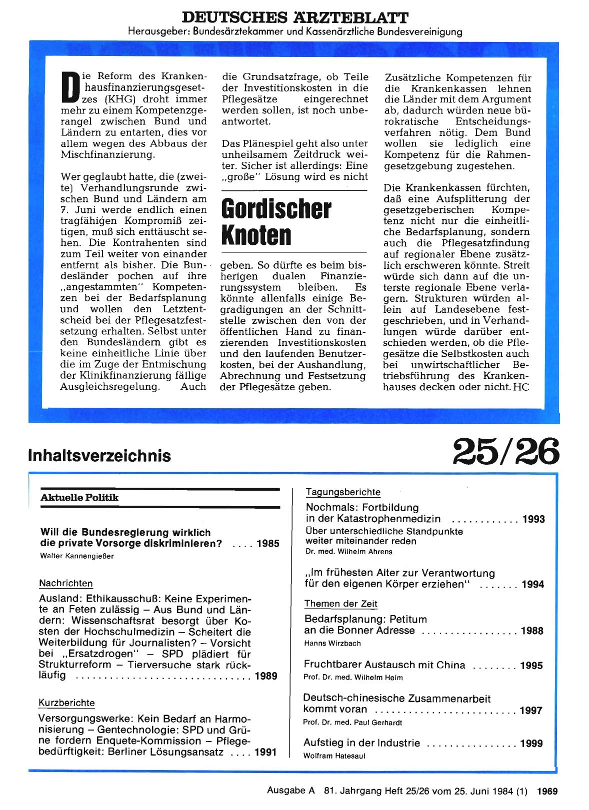 Vorschauseite 1: Gordischer Knoten