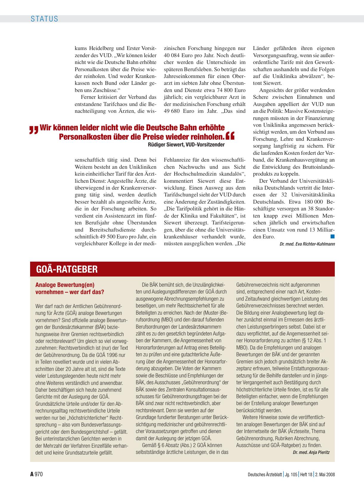 Vorschauseite 1: GOÄ-Ratgeber - Analoge Bewertung(en): vornehmen – wer darf das?