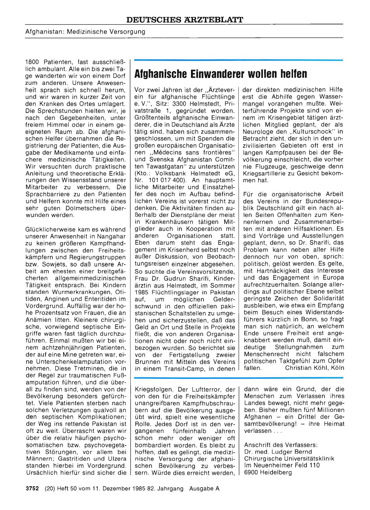 Vorschauseite 1: Afghanische Einwanderer wollen helfen