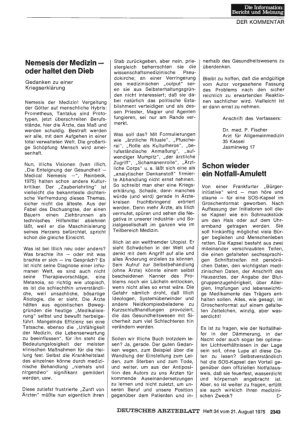Vorschauseite 1: Nemesis der Medizin — oder haltet den Dieb