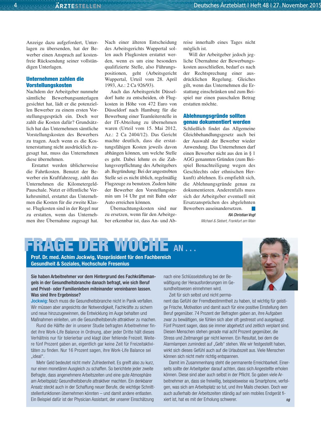 Vorschauseite 1: Frage der Woche an. .. Prof. Dr. med. Achim Jockwig, Vizepräsident für den Fachbereich Gesundheit & Soziales, Hochschule Fresenius