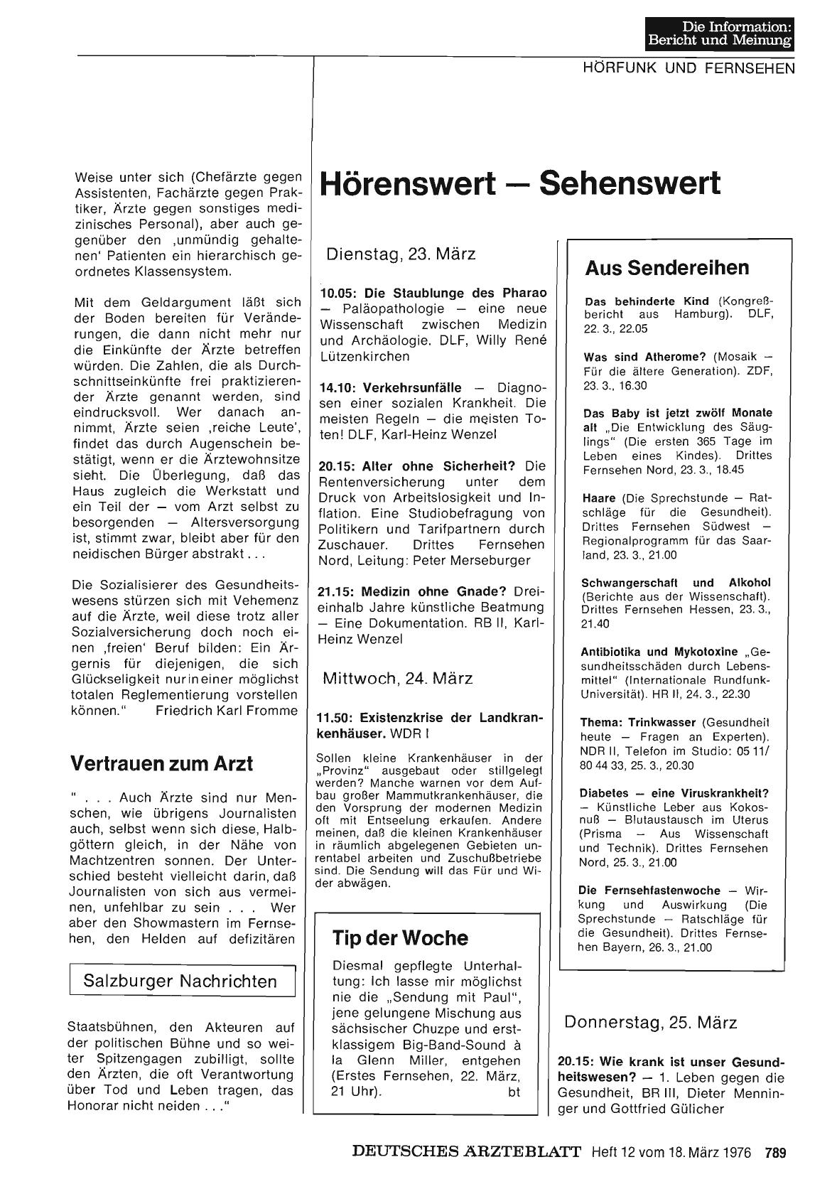 Vorschauseite 1: Vertrauen zum Arzt