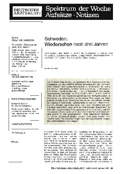 Vorschauseite 1: Schweden: Wiedersehen nach drei Jahren