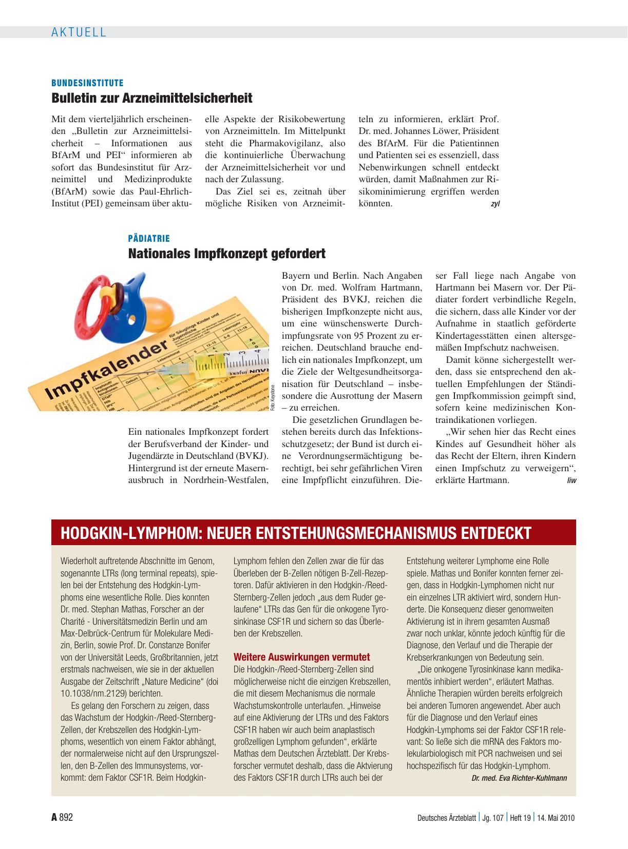 Vorschauseite 1: Pädiatrie: Nationales Impfkonzept gefordert