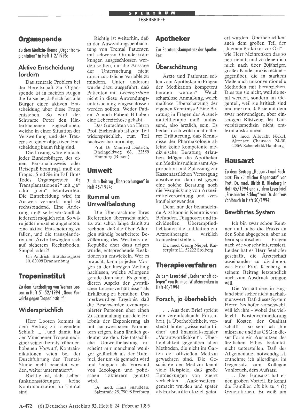 Vorschauseite 1: Therapieverfahren: Forsch, ja überheblich