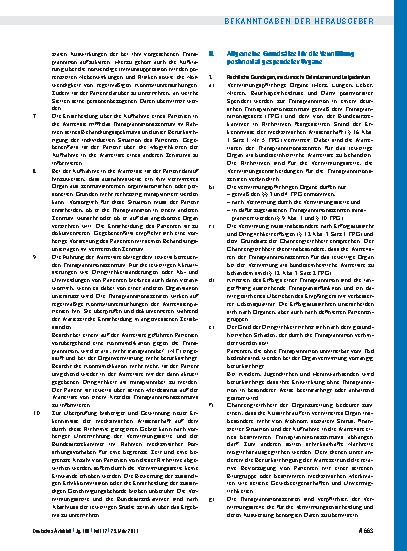 Vorschauseite 2: Richtlinien zur Organtransplantation gem. § 16 Abs. 1 S. 1 Nrn. 2 u. 5 TPG