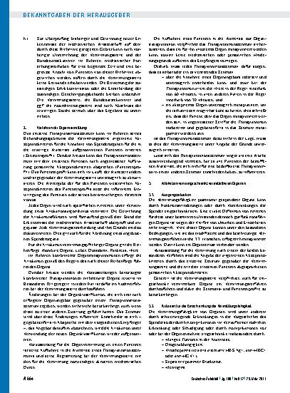 Vorschauseite 3: Richtlinien zur Organtransplantation gem. § 16 Abs. 1 S. 1 Nrn. 2 u. 5 TPG