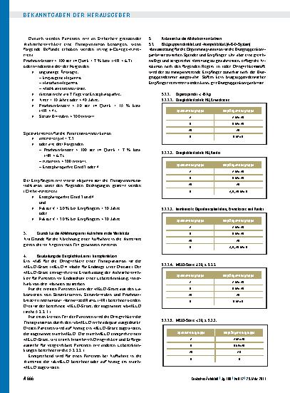 Vorschauseite 5: Richtlinien zur Organtransplantation gem. § 16 Abs. 1 S. 1 Nrn. 2 u. 5 TPG