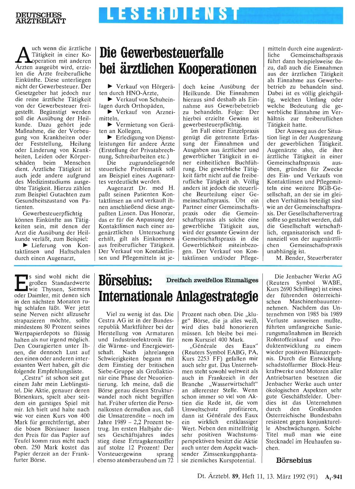 Vorschauseite 1: Die Gewerbesteuerfalle bei ärztlichen Kooperationen