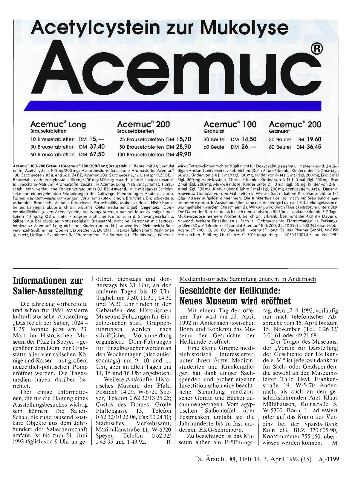 Vorschauseite 1: Informationen zur Salier-Ausstellung