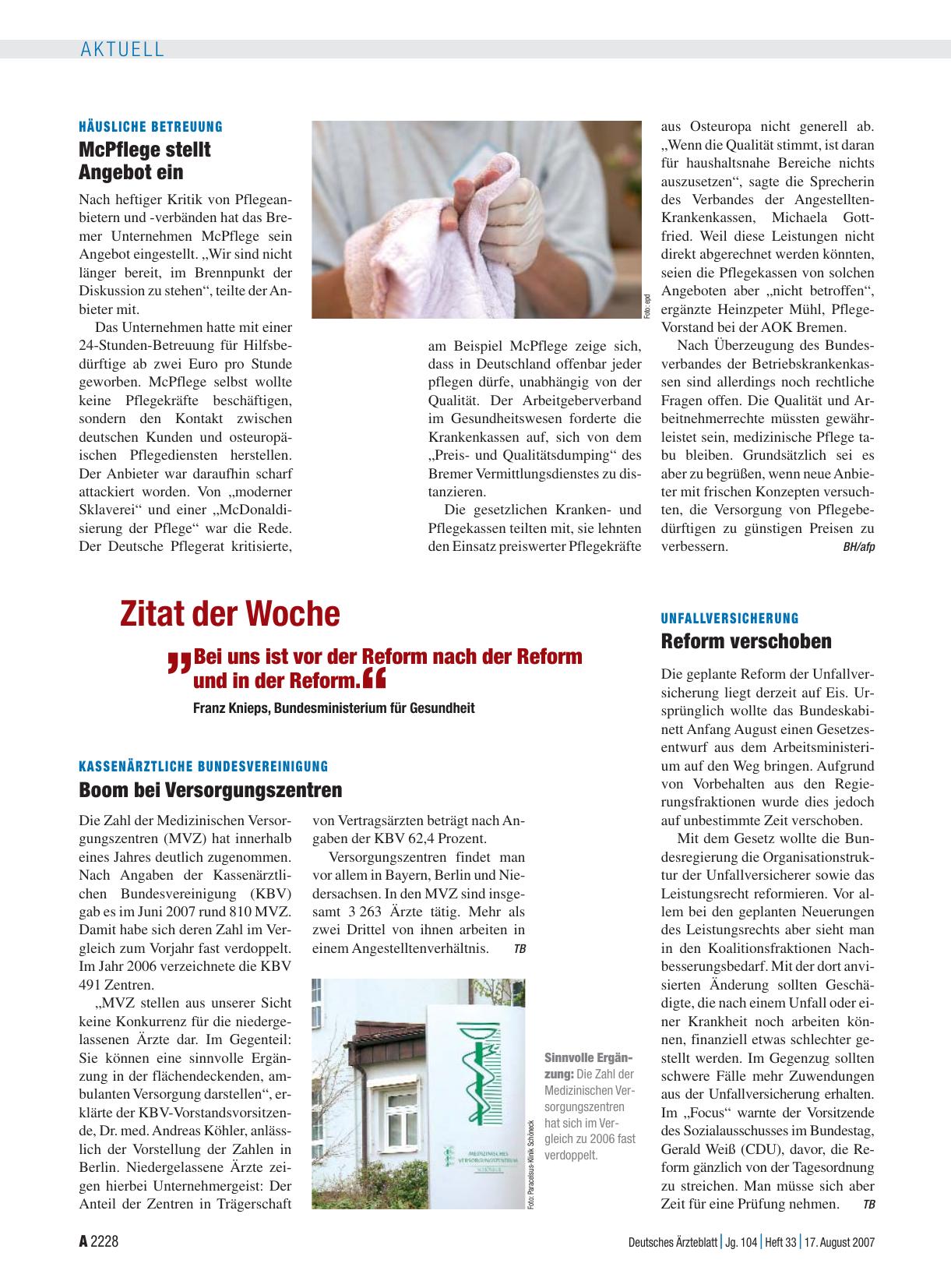 Vorschauseite 1: Zitat der Woche