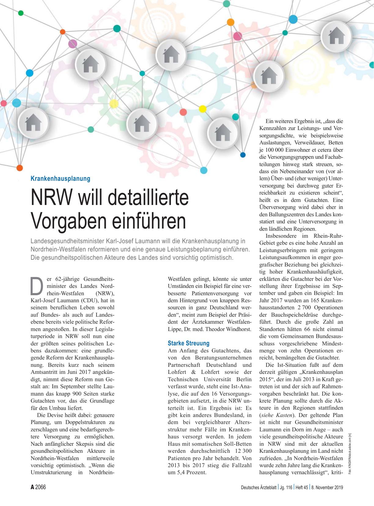 Vorschauseite 1: Krankenhausplanung: NRW will detaillierte Vorgaben einführen