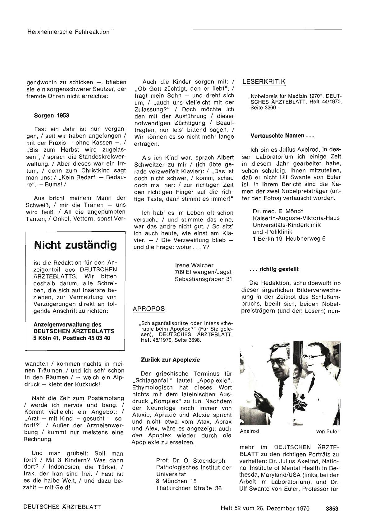 Vorschauseite 1: Leserkritik: .. . richtig gestellt
