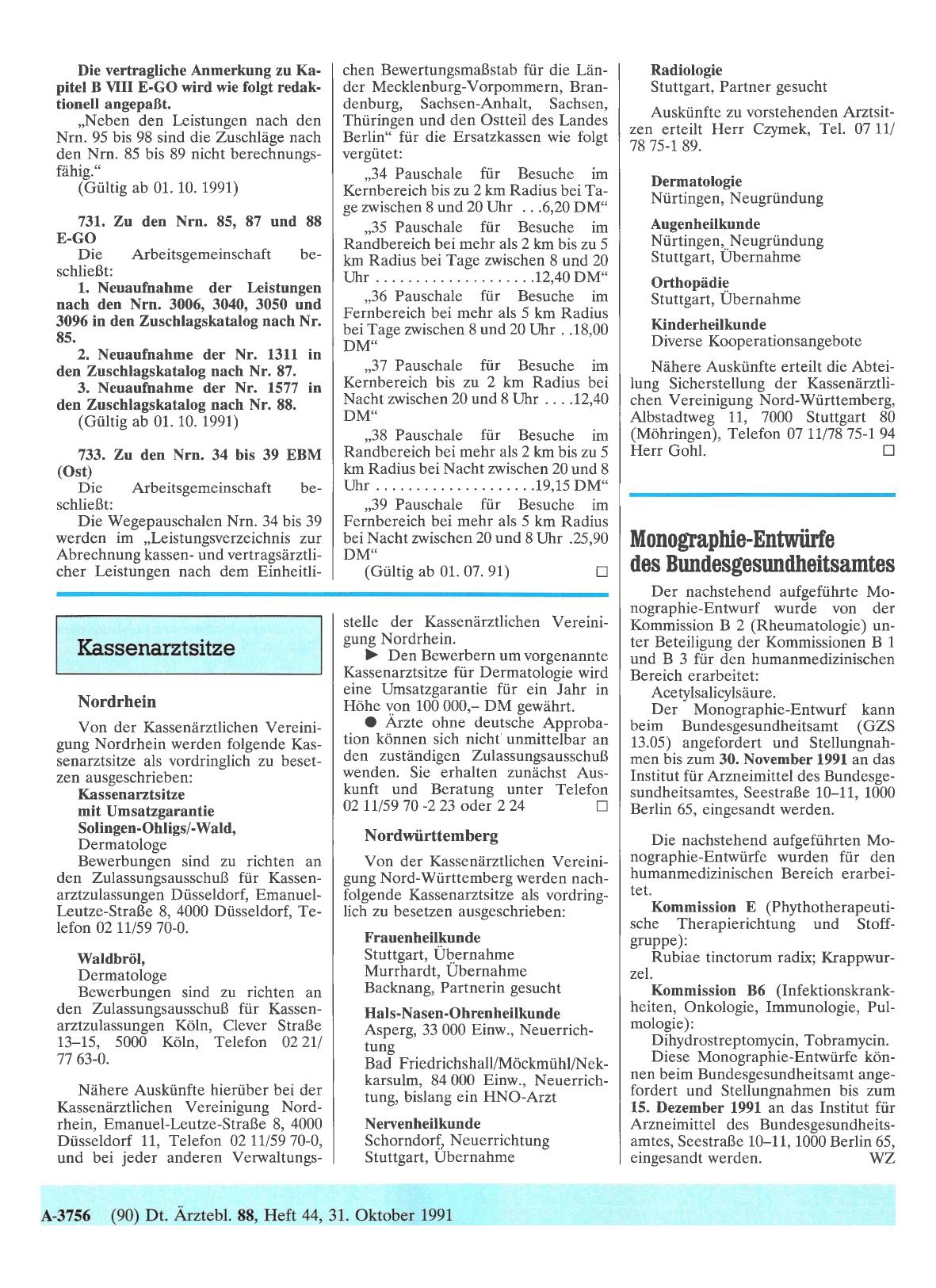 Vorschauseite 1: Kassenarztsitze