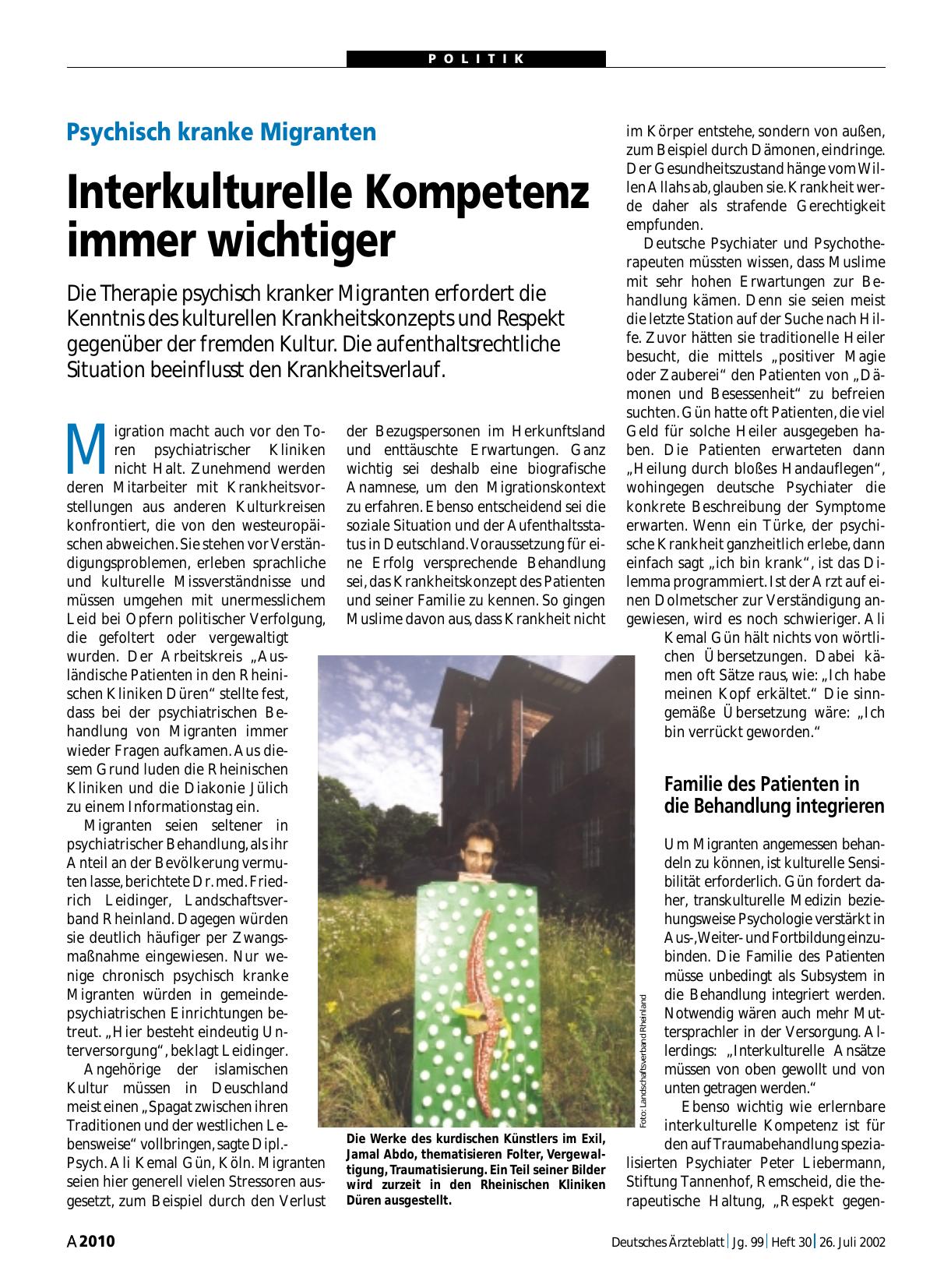 Vorschauseite 1: Psychisch kranke Migranten: Interkulturelle Kompetenz immer wichtiger