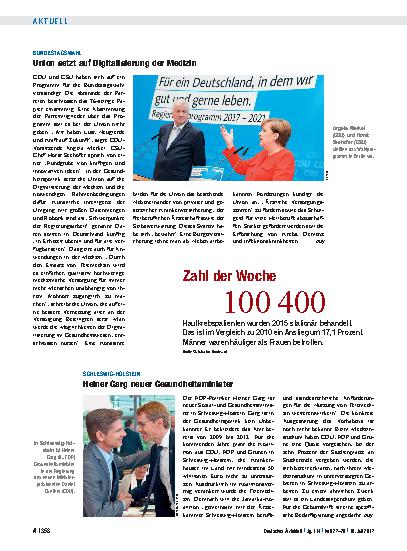 Vorschauseite 1: Schleswig-Holstein: Heiner Garg neuer Gesundheitsminister