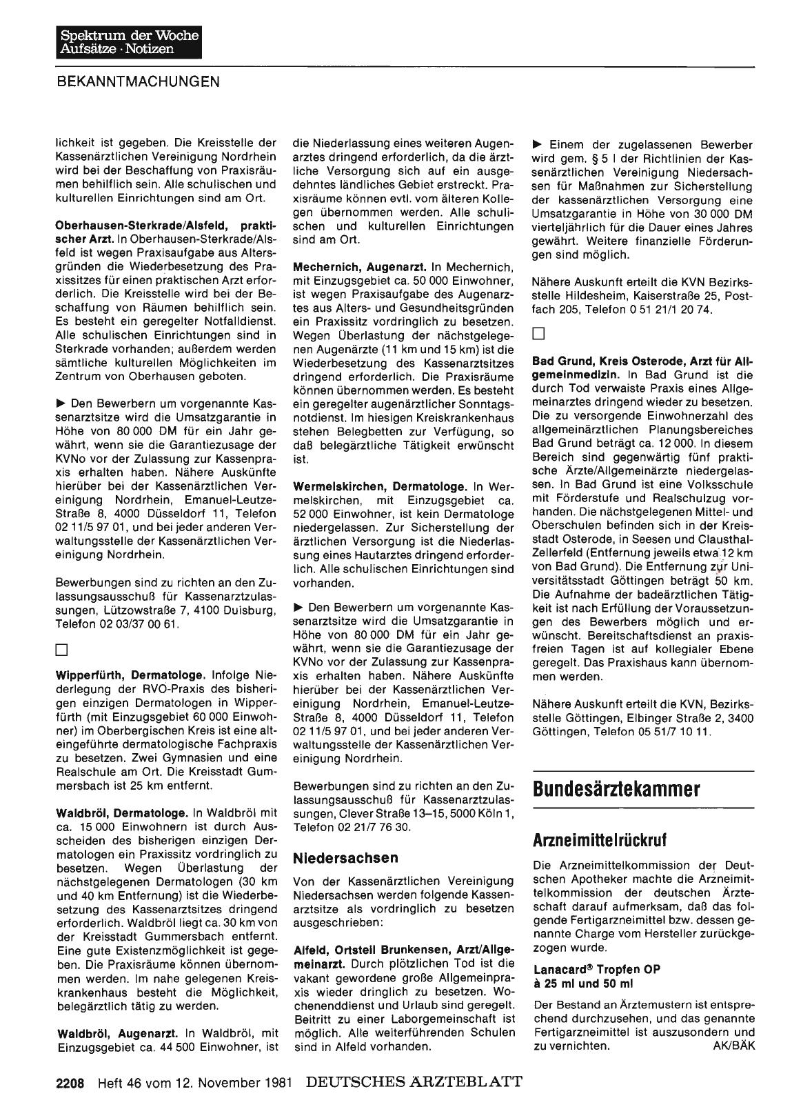 Vorschauseite 1: Bundesärztekammer
