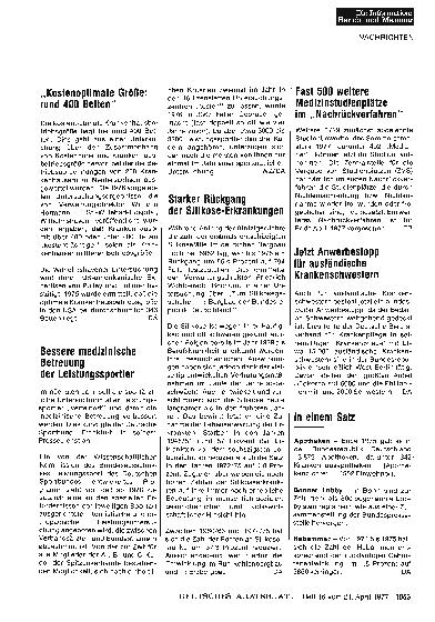 Vorschauseite 1: Starker Rückgang der Silikose-Erkrankungen
