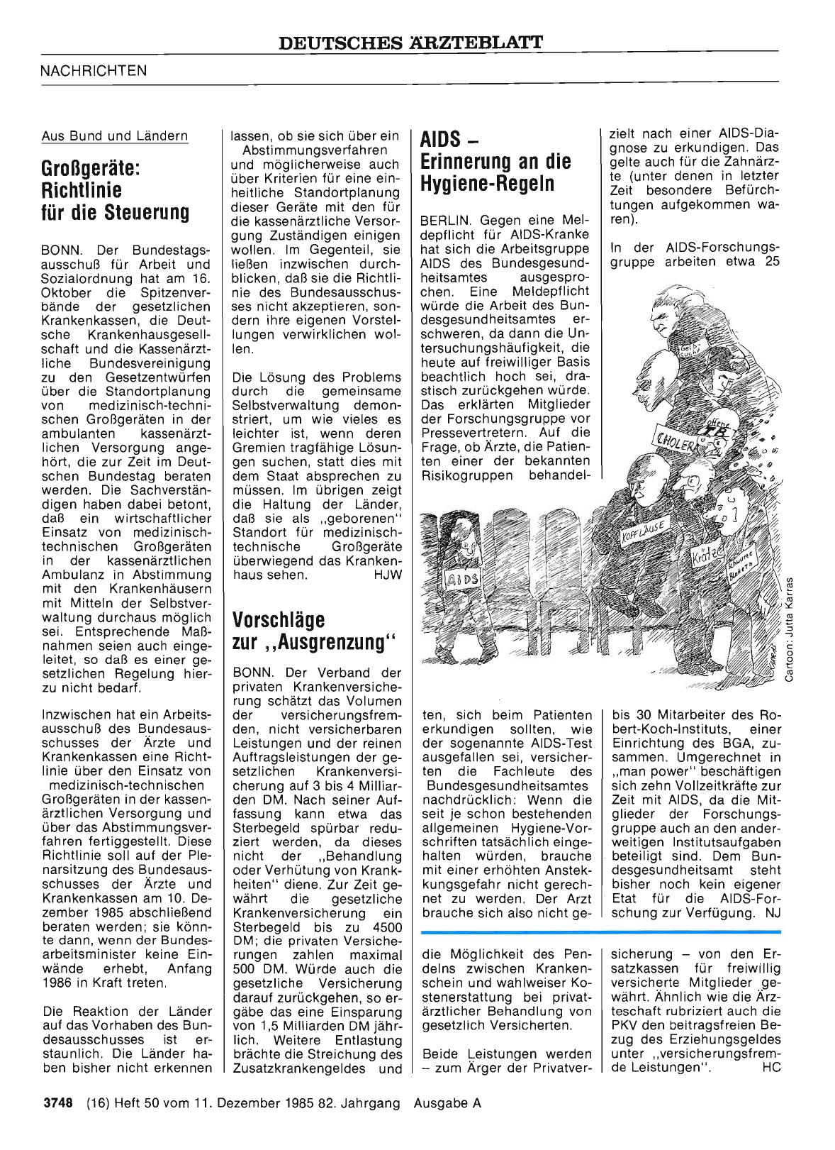 Vorschauseite 1: AIDS — Erinnerung an die Hygiene-Regeln