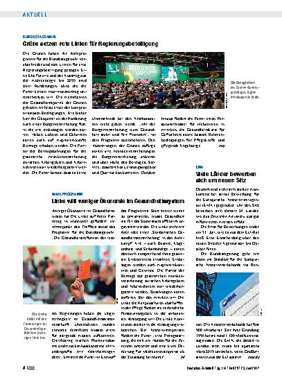 Vorschauseite 1: Bundestagswahl: Grüne setzen rote Linien für Regierungsbeteiligung
