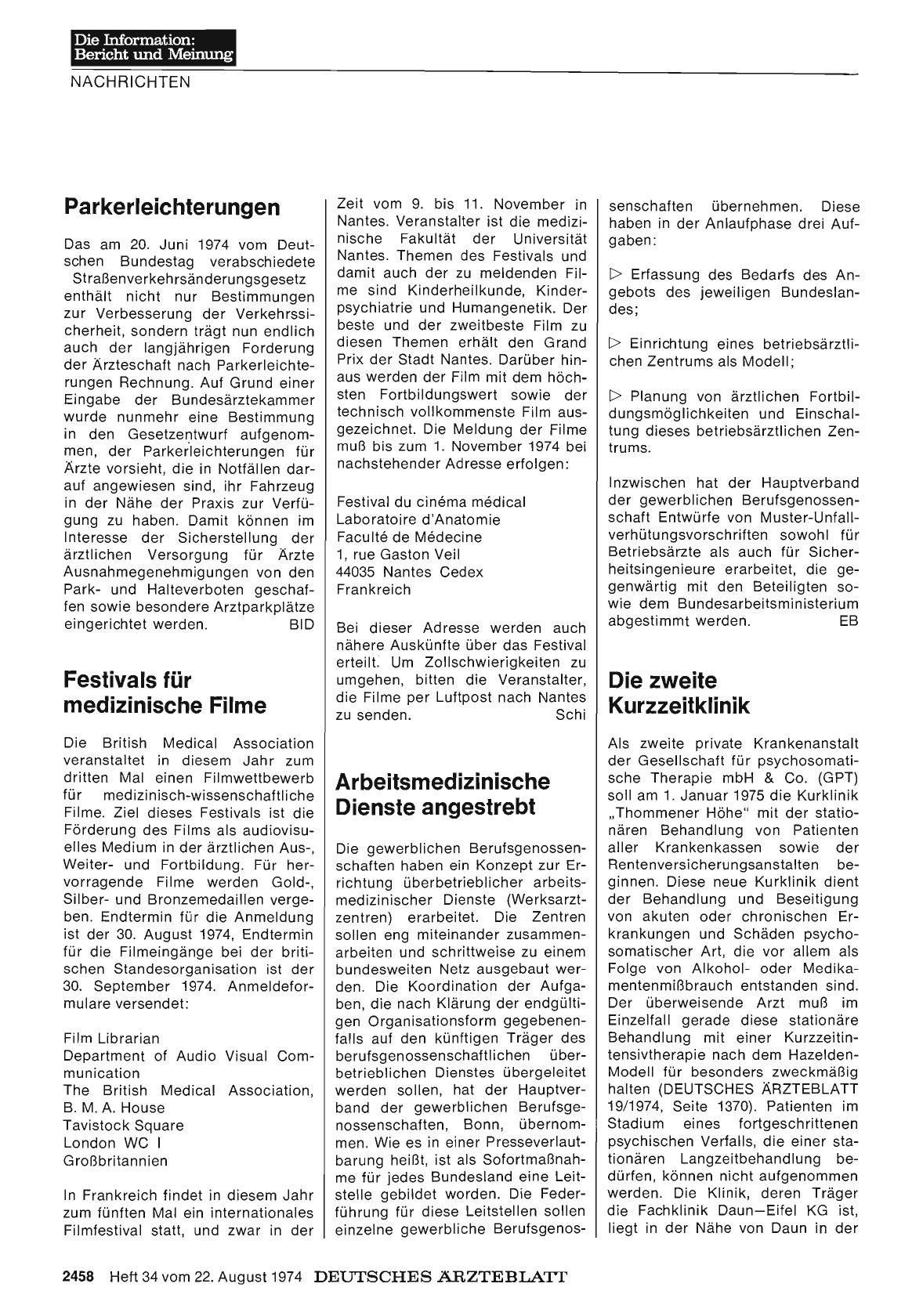 Vorschauseite 1: Die zweite Kurzzeitklinik