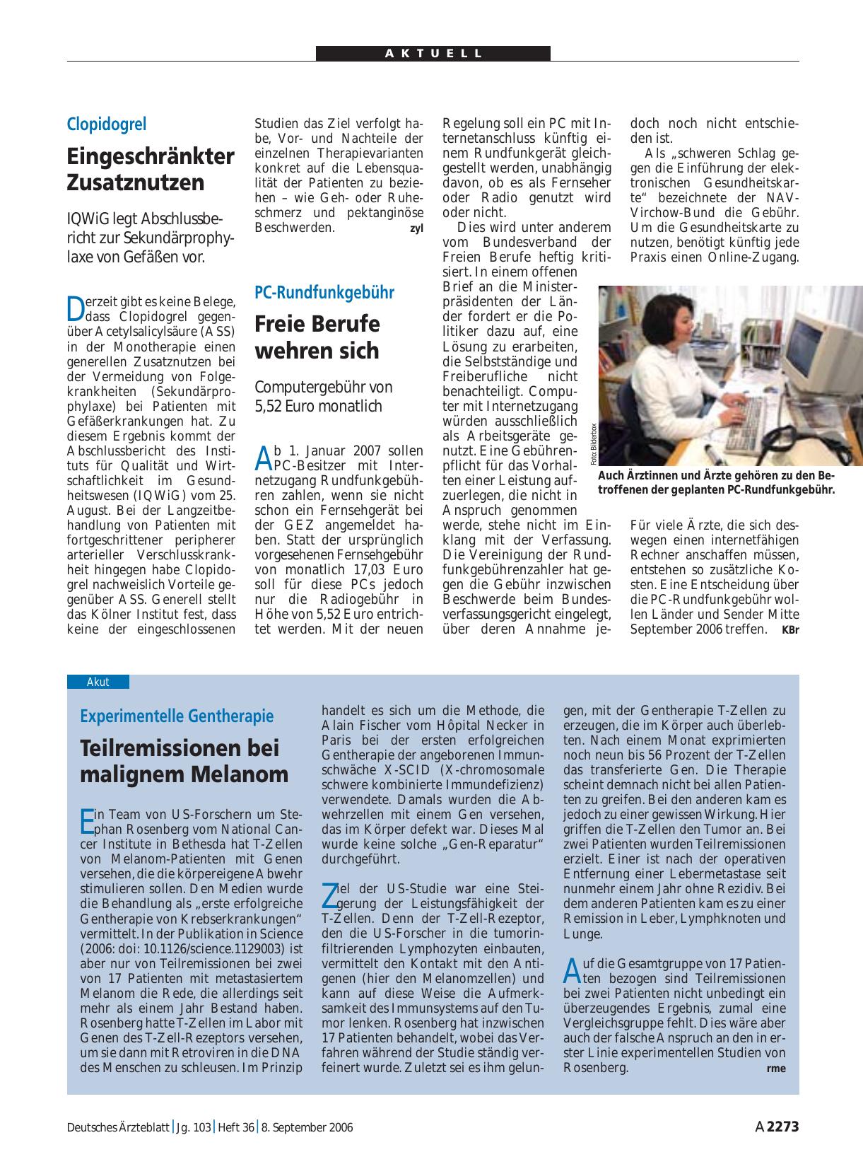 Vorschauseite 1: Clopidogrel: EingeschränkterZusatznutzen