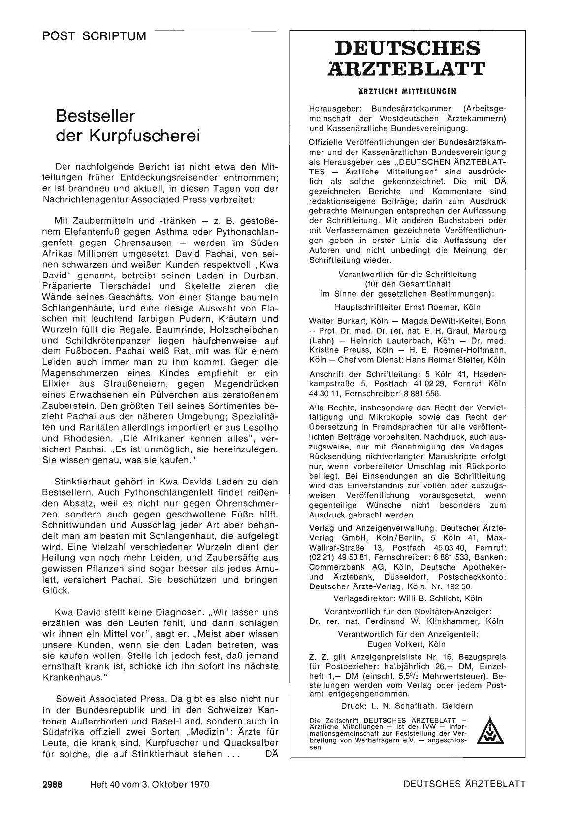 Vorschauseite 1: Bestseller der Kurpfuscherei