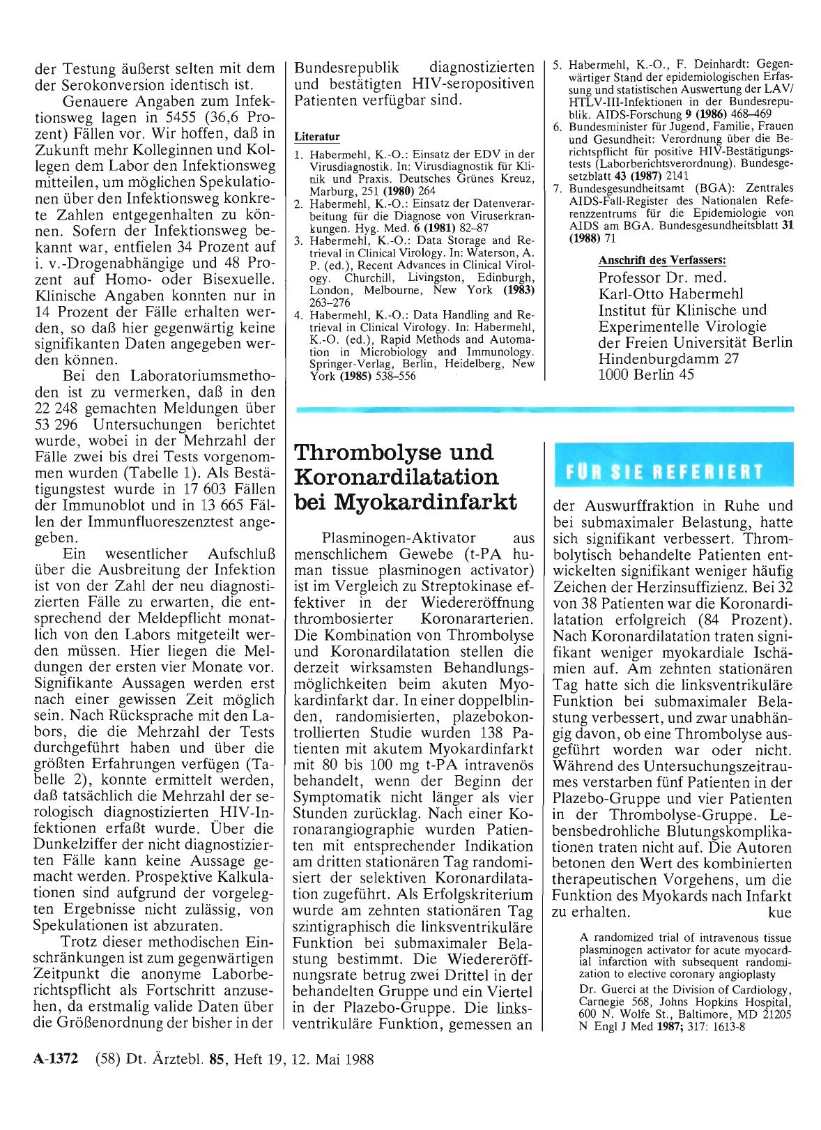 Vorschauseite 1: Thrombolyse und Koronardilatation bei Myokardinfarkt
