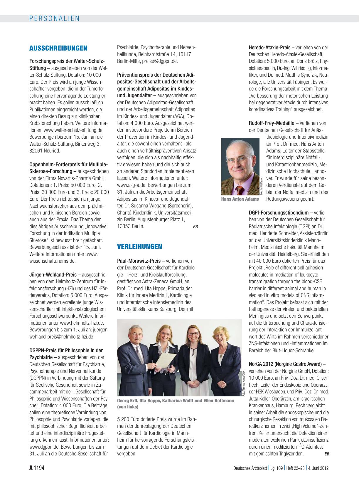 Vorschauseite 1: Ausschreibungen
