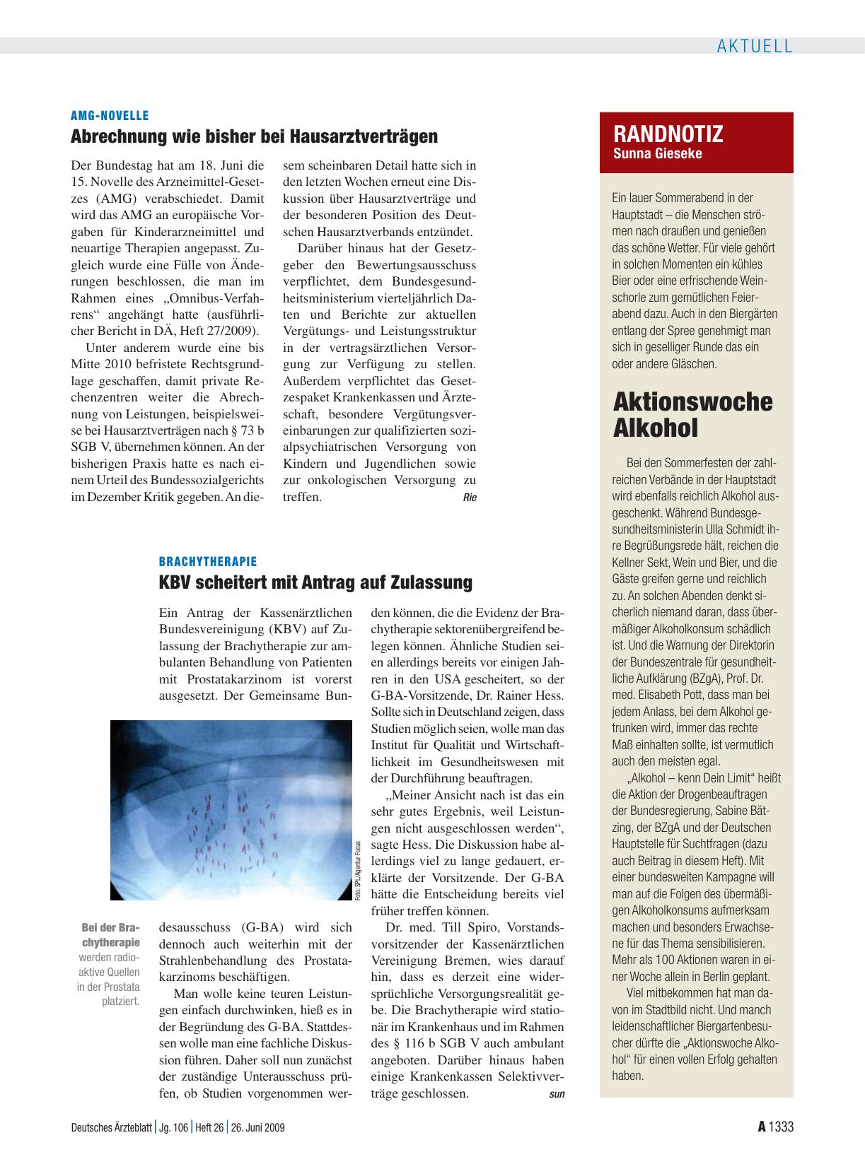 Vorschauseite 1: Randnotiz: Aktionswoche Alkohol