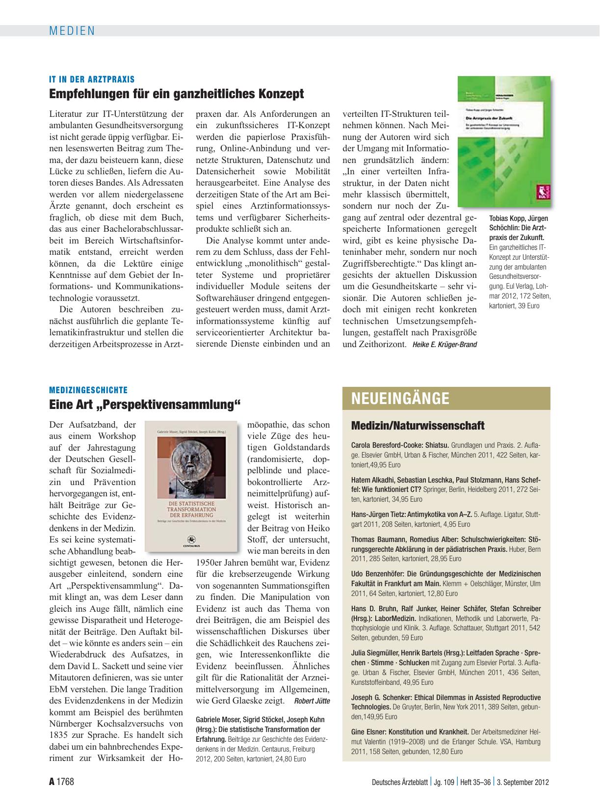 Vorschauseite 1: Neueingänge
