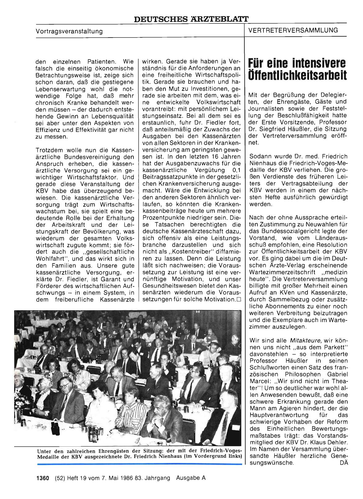 Vorschauseite 1: Für eine intensivere Öffentlichkeitsarbeit