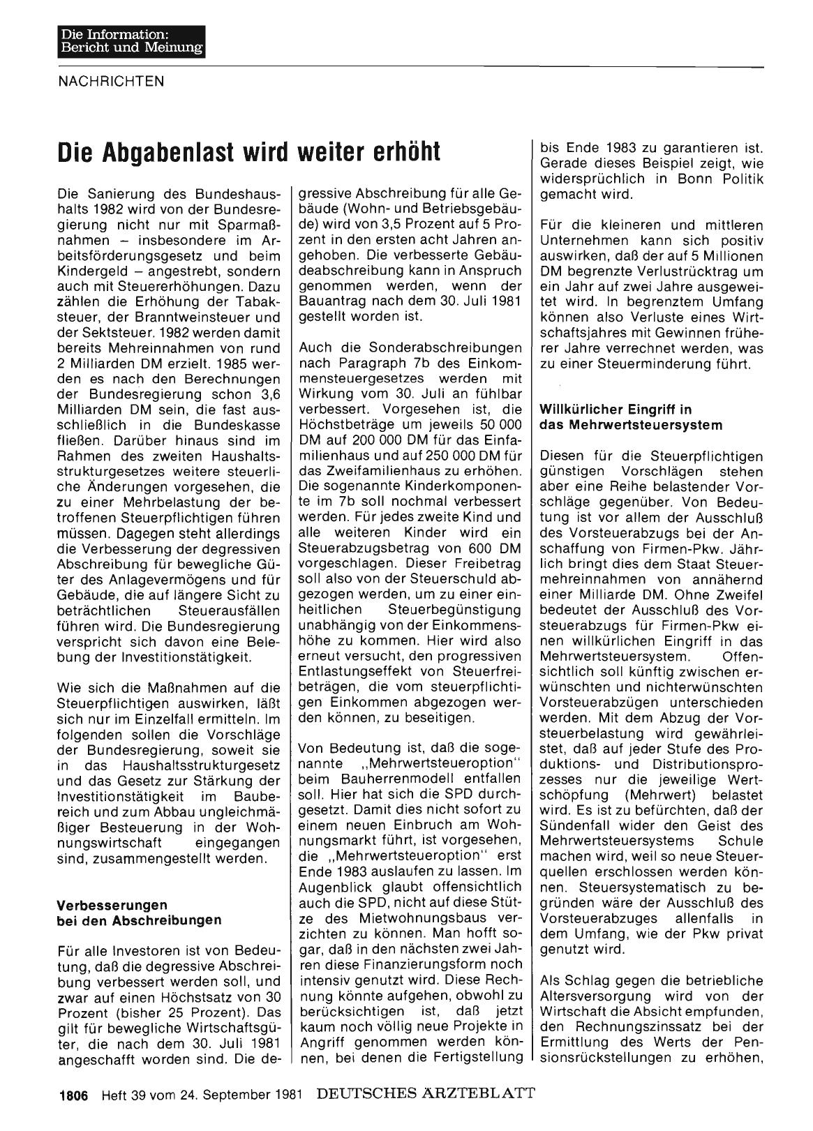 Vorschauseite 1: Die Abgabenlast wird weiter erhöht