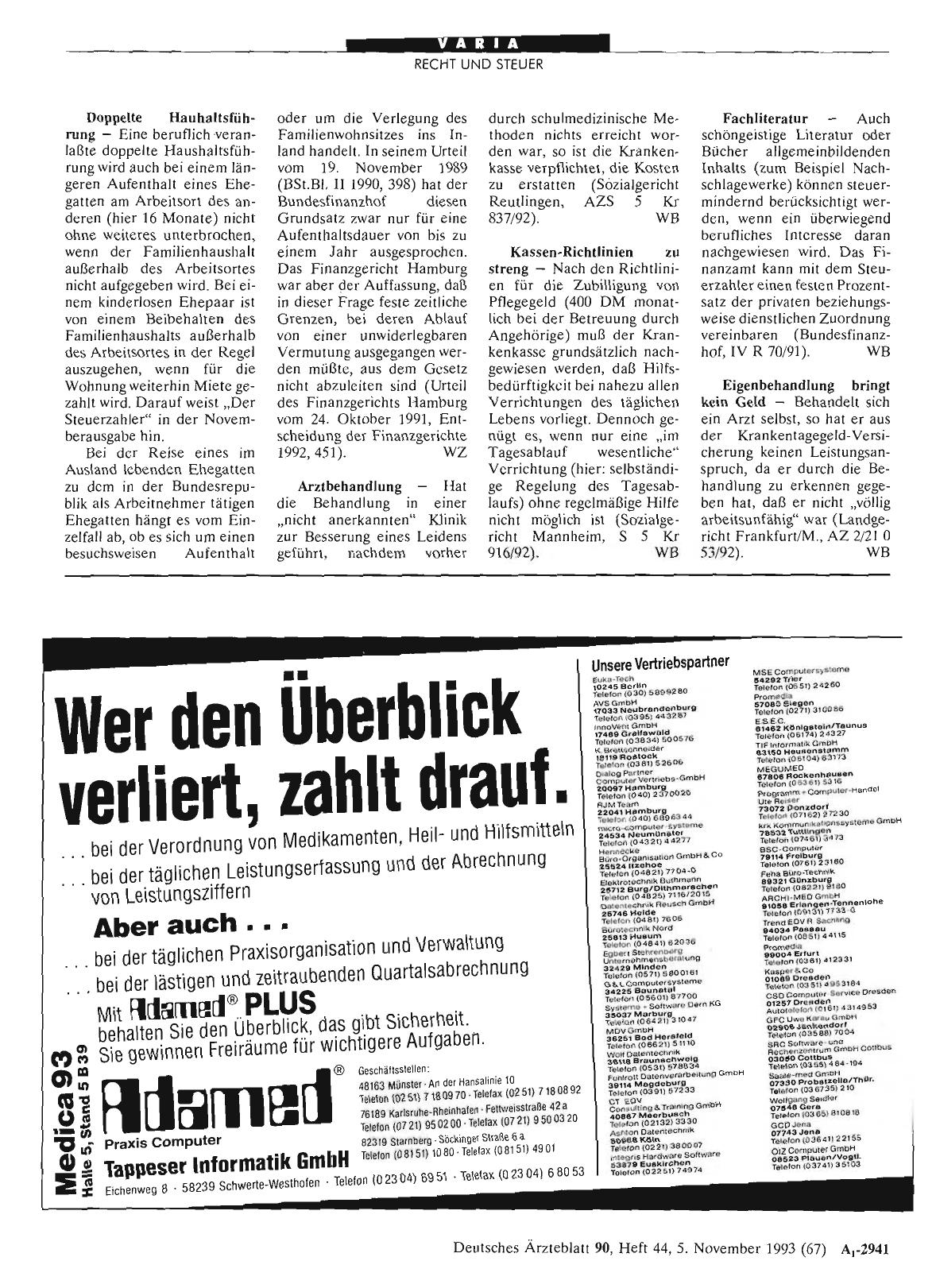 Vorschauseite 1: Doppelte Haushaltsführung
