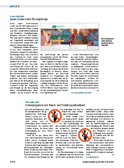 Vorschauseite 1: Schwangerschaft: Onlineprogramm zum Rauchund Trinkstopp aktualisiert