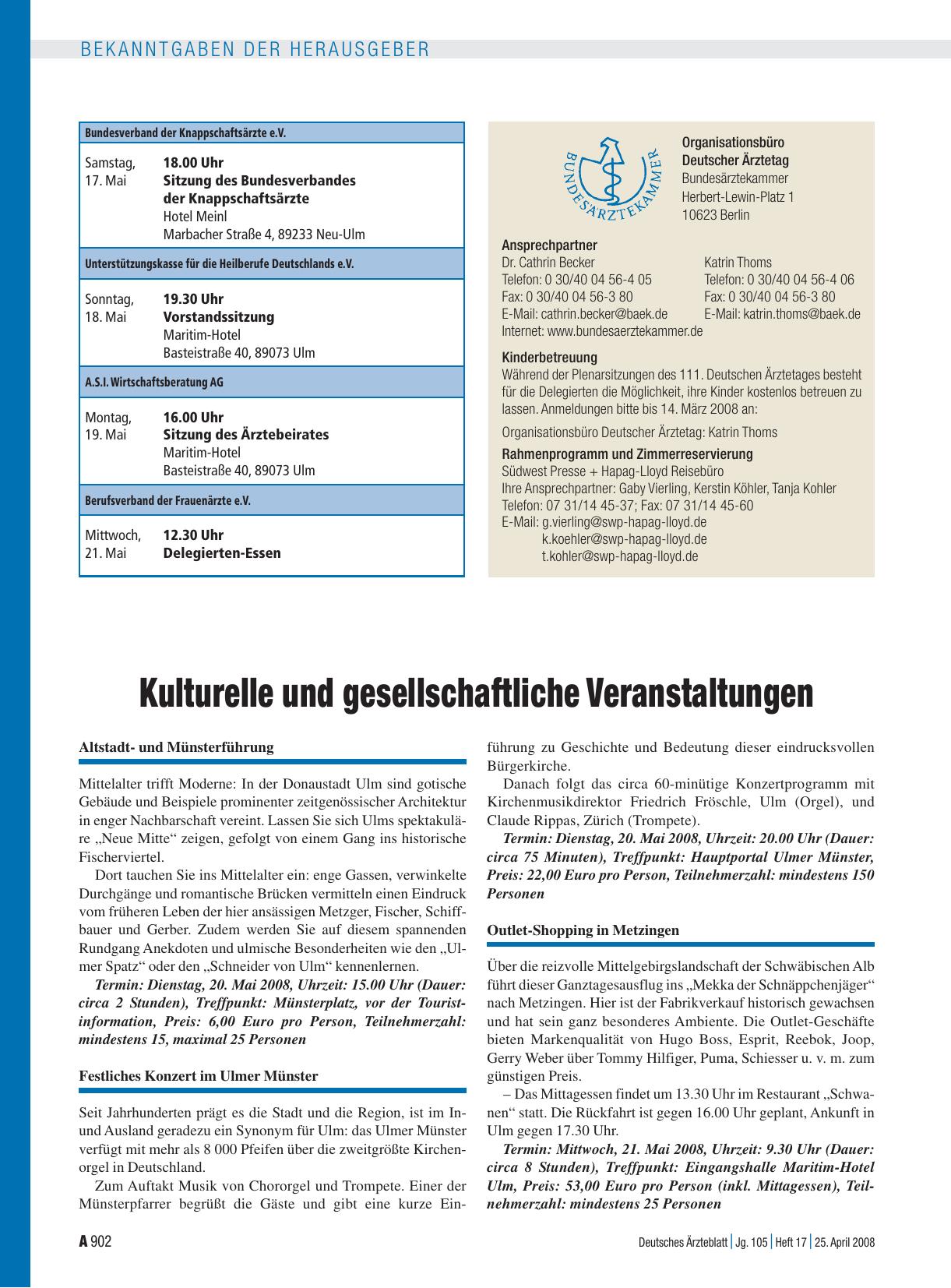 Vorschauseite 1: Kulturelle und gesellschaftliche Veranstaltungen