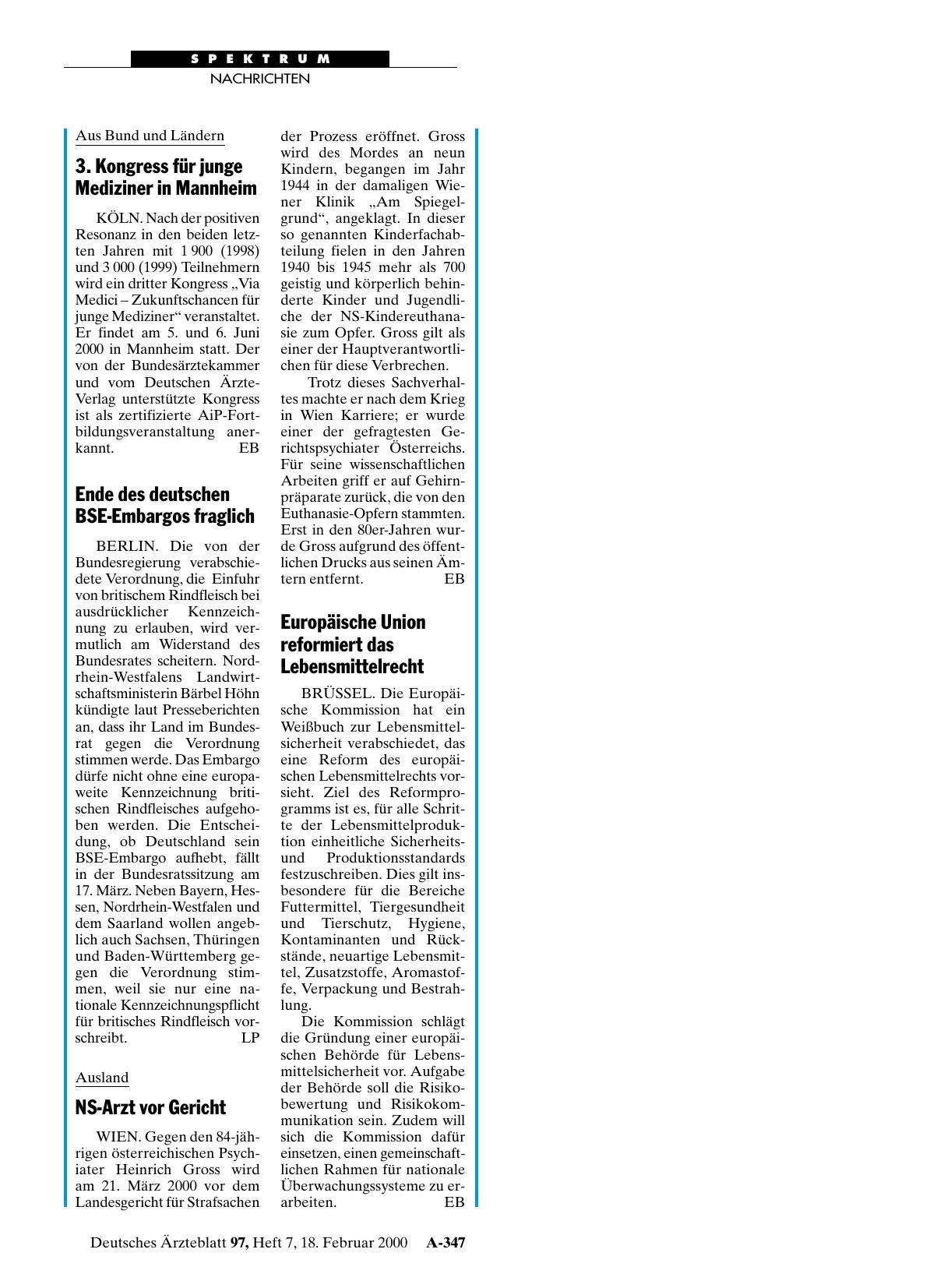 Vorschauseite 1: 3. Kongress für junge Mediziner in Mannheim