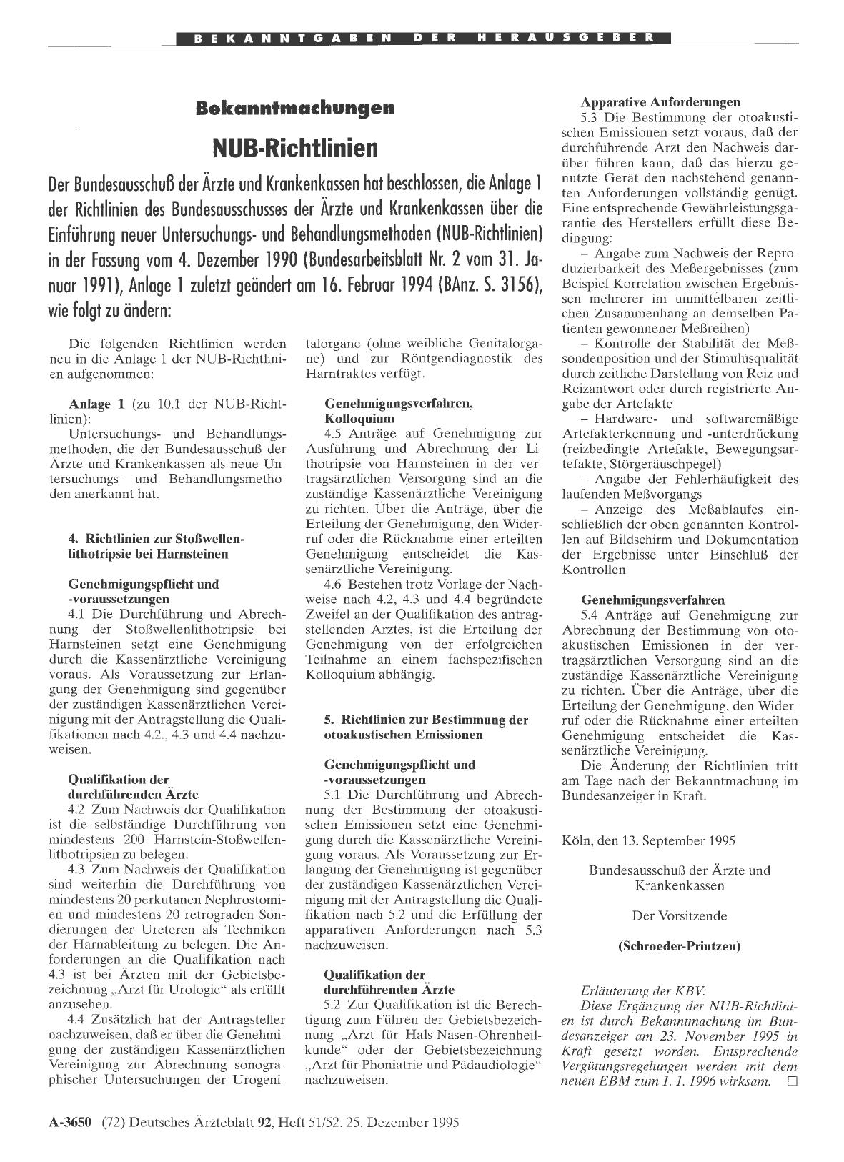 Vorschauseite 1: Bekanntmachungen: NUB-Richtlinien