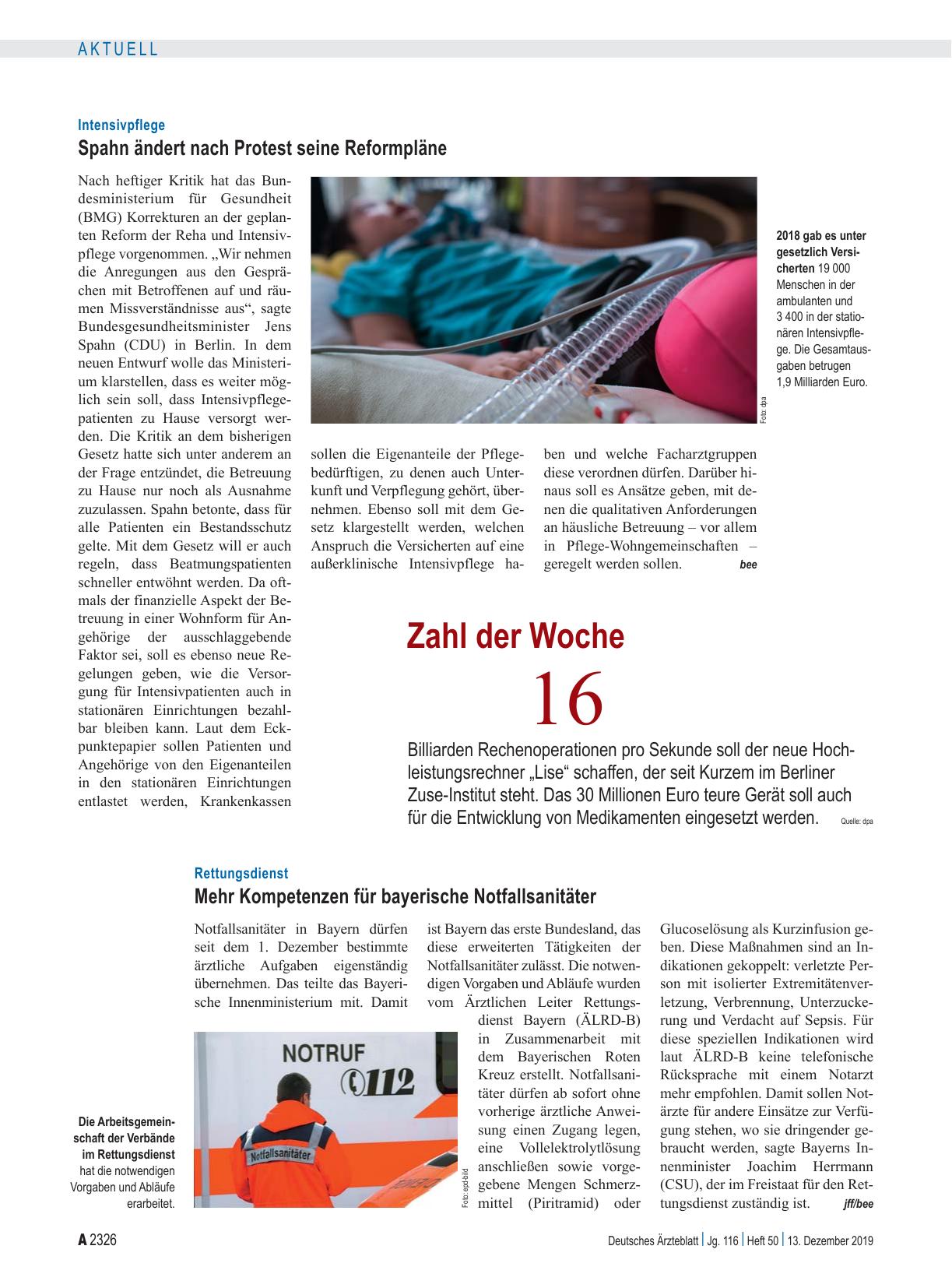 Vorschauseite 1: Zahl der Woche 16