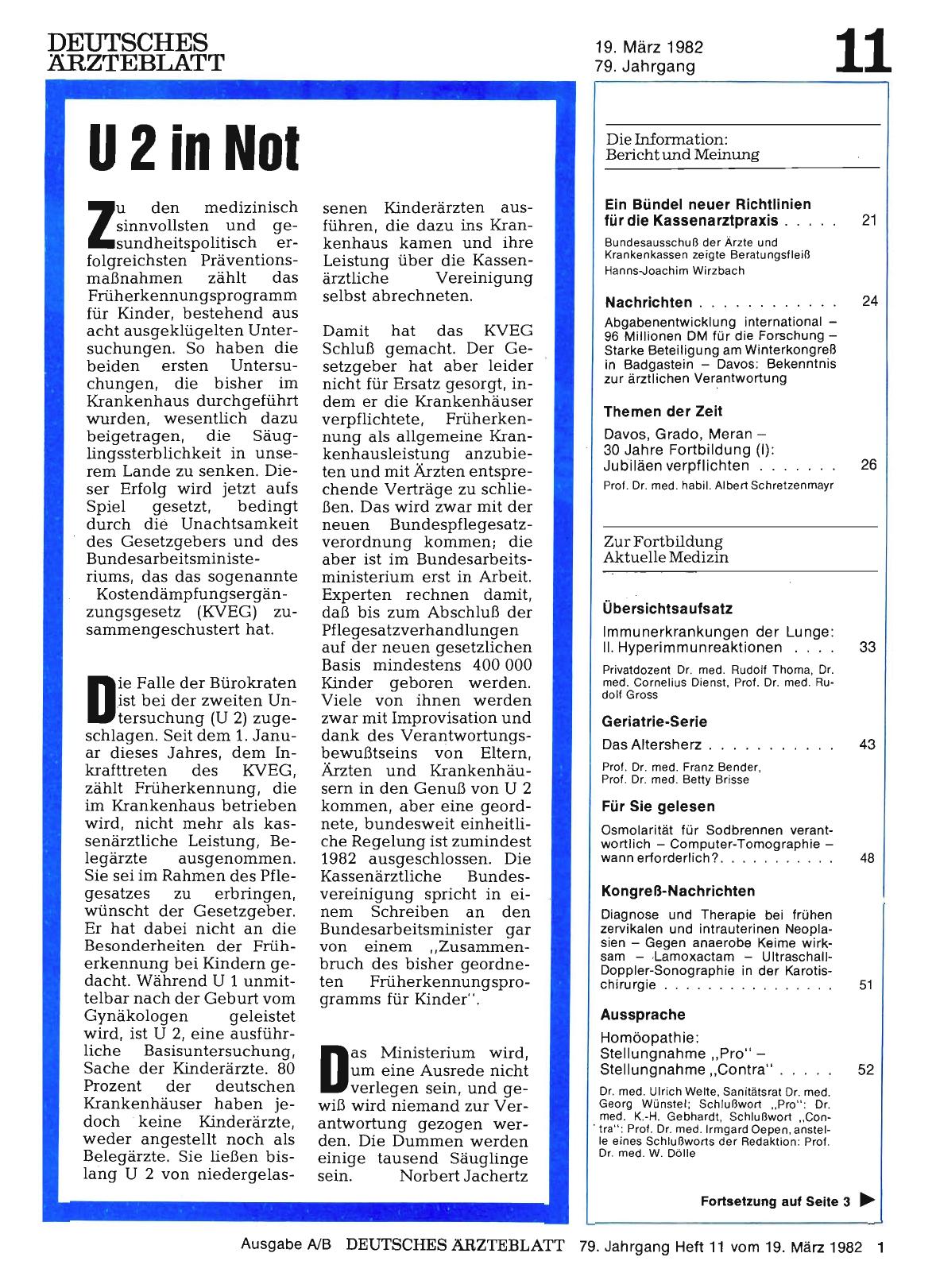 Vorschauseite 1: U 2 in Not