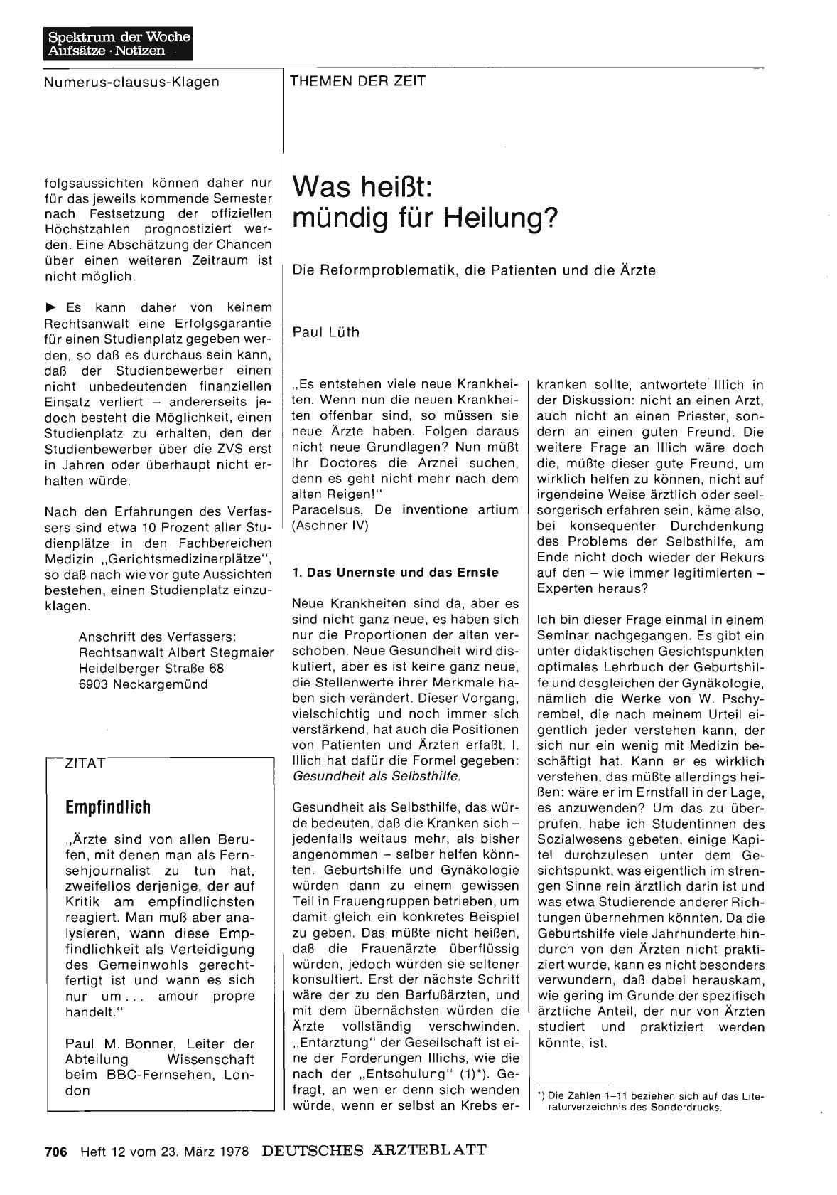 Vorschauseite 1: Was heißt: mündig für Heilung?