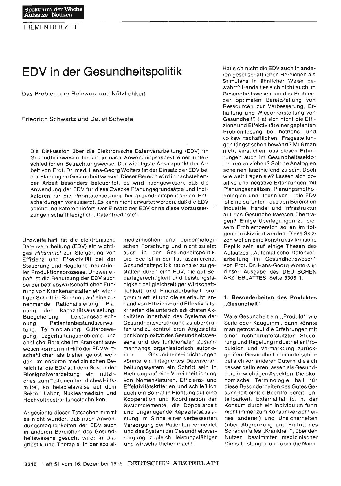 Vorschauseite 1: EDV in der Gesundheitspolitik: Das Problem der Relevanz und Nützlichkeit