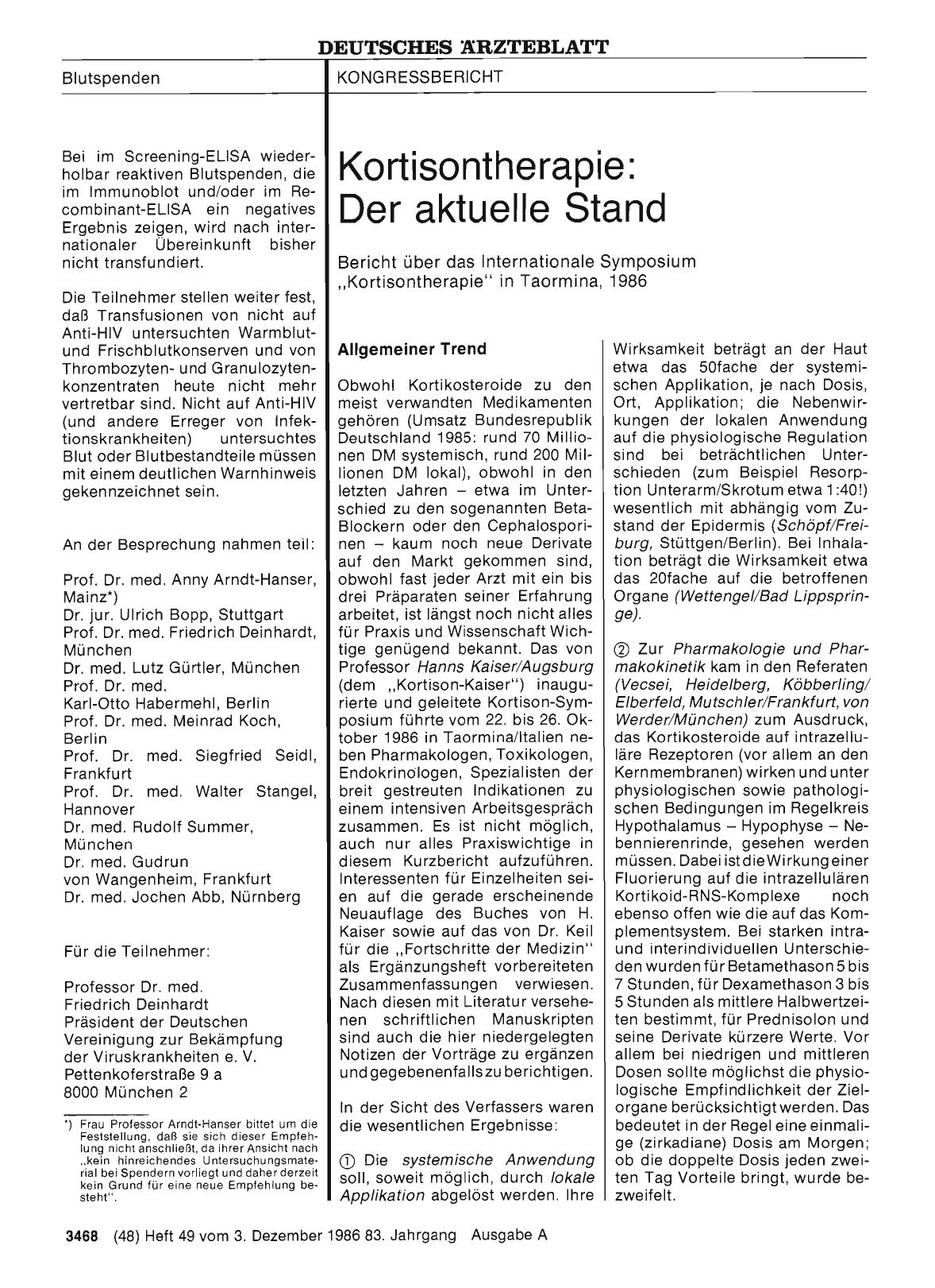 Vorschauseite 1: Kortisontherapie: Der aktuelle Stand