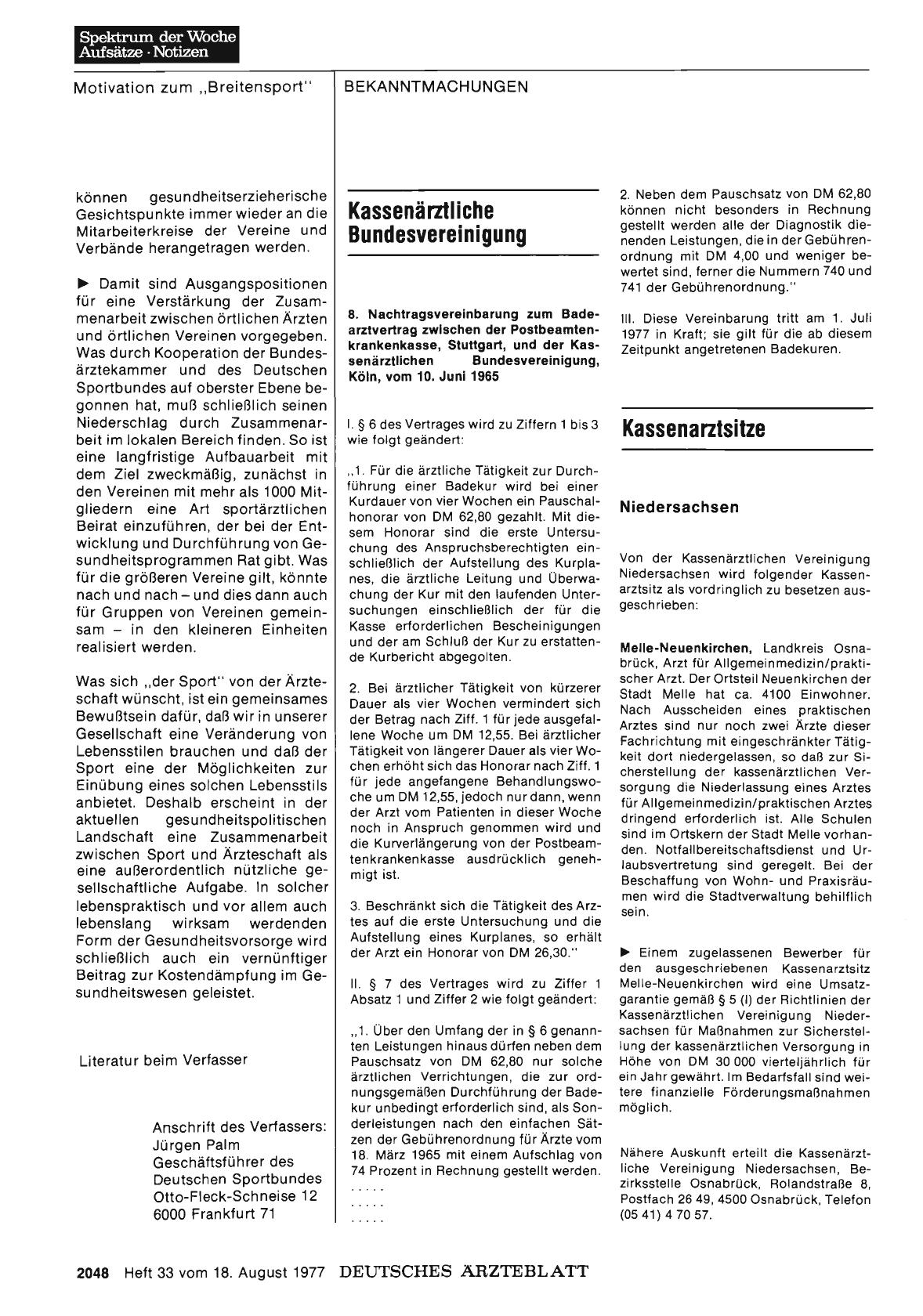 Vorschauseite 1: Kassenarztsitze