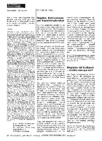 Vorschauseite 1: Urogramm bei Varikozele — conditio sine qua non?