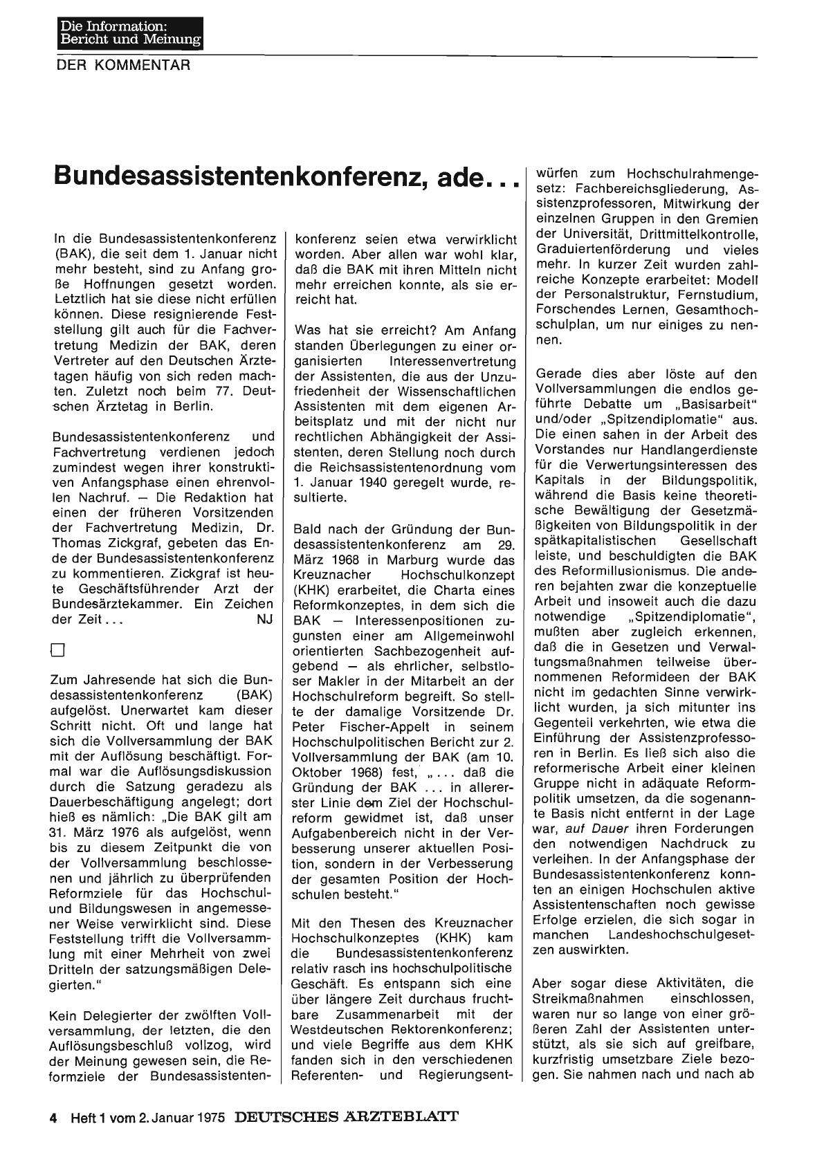 Vorschauseite 1: Bundesassistentenkonferenz, ade. ..