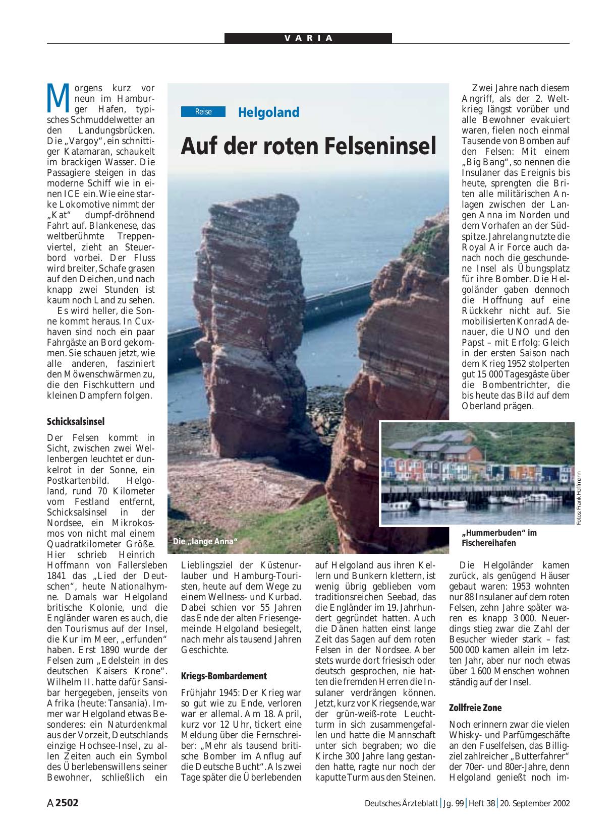 Vorschauseite 1: Helgoland: Auf der roten Felseninsel