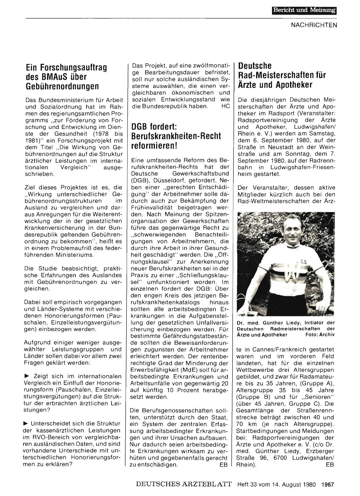 Vorschauseite 1: Ein Forschungsauftrag des BMAuS über Gebührenordnungen