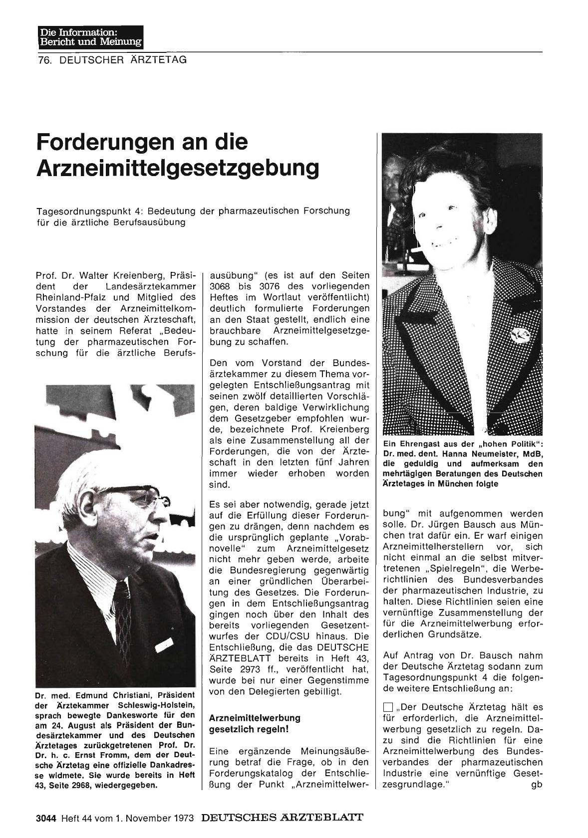 Vorschauseite 1: Forderungen an die Arzneimittelgesetzgebung