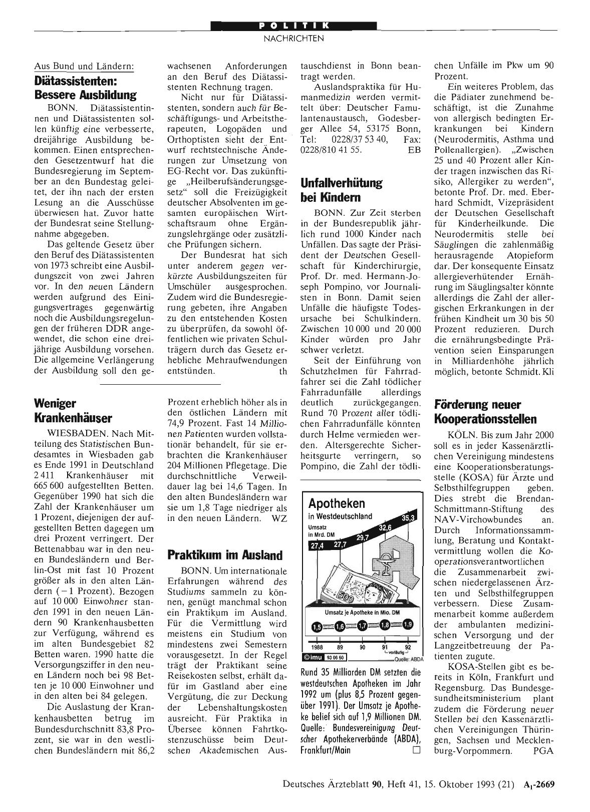 Vorschauseite 1: Diätassistenten: Bessere Ausbildung